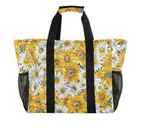 OWFKAY Borsone da viaggio, borsa sportiva da palestra, borsa da spiaggia impermeabile, borsa a tracolla per weekender, borsa da notte per donne, pieghevole, riutilizzabile, 268 - girasole, -268