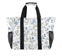 OWFKAY Borsone da viaggio, borsa sportiva da palestra, borsa da spiaggia impermeabile, borsa a tracolla per weekender, borsa da notte da donna, pieghevole, riutilizzabile, motivo floreale ad