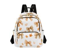 OWFKAY Bow Fall Piccolo Zaino per le Donne Zaino Mini Ragazze Borsa Scuola Viaggio Antifurto Casual, Caduta dell'arco, M, Zaino da donna