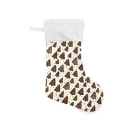 OWFKAY Calze di Natale Personalizzato Nome Personalizzato Grande Natale Appeso Calza Famiglia Festa Decorazione Regali Albero di Natale Cioccolato