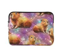 OWFKAY Custodia per laptop da 15-16 pollici, fodera morbida imbottita con cerniera, borsa da trasporto per uomini e donne, motivo Capybara cielo stellato