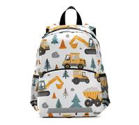 OWFKAY Digger Construction Trucks Zaino per bambini Zaino per bambini Zaini Scuola per Ragazze Ragazzi Bambini Zaino Piccolo