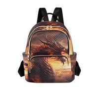 OWFKAY Dragon Fire - Zaino da donna, piccolo, per la scuola, da viaggio, antifurto, casual, Drago Fuoco, S, Zaino da donna
