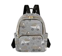 OWFKAY Dump Trucks - Zaino da donna, piccolo, grigio, per la scuola, da viaggio, antifurto, casual, Dumper Grigio, M, Zaino da donna