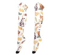 OWFKAY Fox Foglie Autunno Donne Coscia Calze Alte Ginocchio Calze Lunghe Sopra Il Ginocchio Scaldamuscoli Morbido