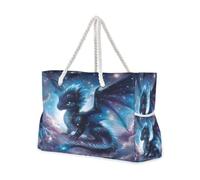 OWFKAY Grande borsa da spiaggia in tela, borsa a tracolla Dragon Dream, resistente all'acqua, per palestra, viaggi, uso quotidiano