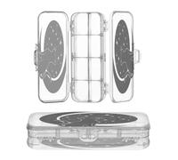 OWFKAY Piccolo astuccio con forniture Moon Cat plastica trasparente matita scatola organizer pastello scatola portaoggetti doppio strato portapenne per la scuola
