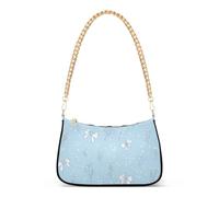 OWFKAY Piccolo fiore blu Bosmall Flowg464735404p555c591s1177er Bow Bluew Pochette Borsa a tracolla Tote Borse per le donne Hobo Borse Borsa con chiusura a cerniera