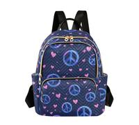 OWFKAY Piccolo zaino da donna con simbolo della pace, per la scuola, da viaggio, antifurto, casual, Simbolo di pace Amore, S, Zaino da donna