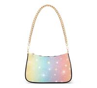 OWFKAY Pochette a tracolla tote borse da donna borsa hobo borsa bianca glitter arcobaleno con chiusura a cerniera