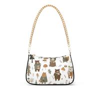 OWFKAY Pochette a tracolla tote borse da donna borsa hobo borsa borsa animali della foresta carino con chiusura a cerniera