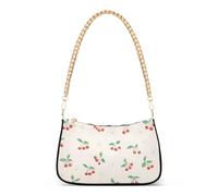 OWFKAY Pochette a tracolla tote borse da donna borsa hobo borsa borsa rosso fiore ciliegia con chiusura a cerniera