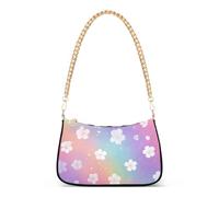 OWFKAY Pochette a tracolla tote borse da donna Hobo borse borsa arcobaleno glitter fiore con chiusura a cerniera