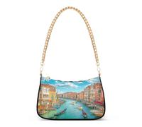 OWFKAY Pochette a tracolla Tote Borse da donna Hobo Borse Borsa Canal Venezia Italia con chiusura a cerniera