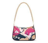 OWFKAY Pochette a tracolla Tote Borse da donna Hobo Borse Borsa giapponese Gru Onda con chiusura a cerniera