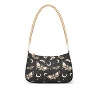 OWFKAY Pochette a tracolla Tote Borse da donna Hobo Borse Borsa Morte Falene Farfalla con chiusura a cerniera