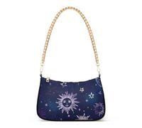 OWFKAY Pochette a tracolla Tote Borse da donna Hobo Borse Borsa Mystic Sole Luna Stelle con chiusura a cerniera