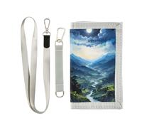 OWFKAY Portafogli per bambini per ragazzi e ragazze portafoglio a tre ante per bambini piccolo scena anime con cerniera tasca portamonete borsa regalo, Scena Anime, 12.5×23cm, Moderno