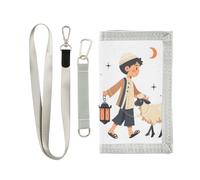 OWFKAY Portafogli per bambini per ragazzi ragazze portafoglio tre volte bambini piccole pecore anime con cerniera tasca portamonete borsa regalo, Anime Pecora, 12.5×23cm, Moderno