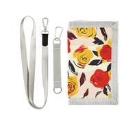 OWFKAY Portafogli per bambini per ragazzi ragazze portafoglio tre volte bambini piccolo giallo rosso rosa con cerniera portamonete borsa regalo, Rosa Rossa Gialla, 12.5×23cm, Moderno