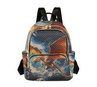 OWFKAY Pterosaur 2 Zaino piccolo da donna, mini zaino per la scuola, da viaggio, antifurto, casual, Pterosauro 2, S, Zaino da donna