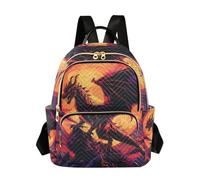 OWFKAY Pterosaur Sunset piccolo zaino per donne zaino mini ragazze scuola borsa viaggio antifurto casual, Tramonto Pterosauro, M, Zaino da donna