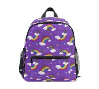 OWFKAY Rainbow Butterfly Viola Zaini per bambini per Ragazzi Ragazze Bambini Zaini Bambino Zaino Piccolo Nursery Scuola Borse