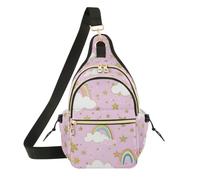 OWFKAY Rainbow Stars - Borsa a tracolla da donna, con tracolla, antifurto, per viaggi ed escursioni