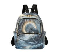 OWFKAY Silver Dragon - Zaino da donna, piccolo, per la scuola, da viaggio, antifurto, casual, Drago d'argento, M, Zaino da donna