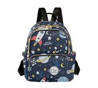 OWFKAY Space Rockets Planet - Zaino da donna, piccolo, per la scuola, da viaggio, antifurto, casual, Space Rockets Pianeta, S, Zaino da donna