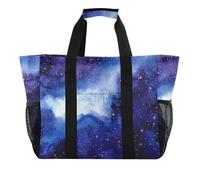 OWFKAY Starfield, borsone da viaggio, borsa sportiva da palestra, impermeabile, borsa da spiaggia a tracolla, borsa per la notte da donna, pieghevole, riutilizzabile, Starfield, Misura unica, Bagaglio