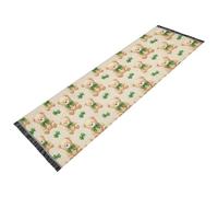 OWFKAY Tappeto per corridoio, motivo orsacchiotto con fiocco, zerbino lungo per interni, antiscivolo, ultra morbido, per camera da letto, bagno, lavanderia, soggiorno, 183 x 60 cm.
