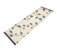OWFKAY Tappeto per corridoio, motivo vintage con foglie, lungo zerbino per interni, antiscivolo, ultra morbido, per camera da letto, bagno, lavanderia, soggiorno, 183 x 60 cm.