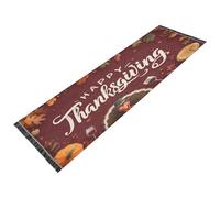 OWFKAY Tappeto runner per corridoio, cappello da pellegrinaggio con tacchino "Happy Thanksgiving Turchia", zerbino lungo per interni, antiscivolo, ultra morbido, per camera da letto, bagno, lavanderia