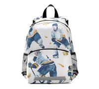 OWFKAY Zainetto per bambini con giocatori di hockey su ghiaccio per bambini, zaino per la scuola per ragazze ragazzi bambini zaino piccolo