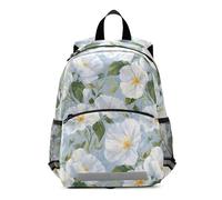 OWFKAY Zainetto per bambini con primula bianca floreale, per la scuola materna, per ragazze e bambini, piccolo