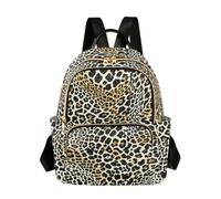 OWFKAY Zaino classico con stampa leopardata piccola per le donne zaino mini borsa da scuola borsa da viaggio antifurto casual, Classica stampa leopardata, M, Zaino da donna