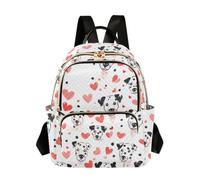 OWFKAY Zaino da donna con cane dalmata piccolo zaino per la scuola mini borsa da viaggio antifurto casual, Cane dalmata, M, Zaino da donna