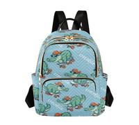 OWFKAY Zaino da donna con disegno di coccodrillo e skateboard, colore verde, per la scuola, da viaggio, antifurto, casual, Skateboard Crocodile Verde, S, Zaino da donna