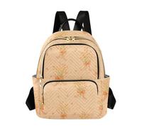 OWFKAY Zaino da donna con fiocco autunnale piccolo fiore piccolo zaino per la scuola mini borsa da viaggio antifurto casual, Fiore Piccolo Arco Autun, M, Zaino da donna