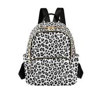 OWFKAY Zaino da donna con leopardo bianco e nero ghepardo piccolo zaino per la scuola mini borsa da viaggio antifurto casual, Ghepardo Nero Leopardo Bianco, S, Zaino da donna