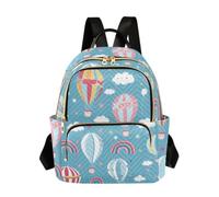 OWFKAY Zaino da donna con mongolfiera arcobaleno, piccolo zaino per la scuola, da viaggio, antifurto, casual, Arcobaleno mongolfiera, M, Zaino da donna