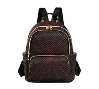OWFKAY Zaino da donna con ragnatela di ragnatela nera e rossa, mini zaino per la scuola, da viaggio, antifurto, casual, Nero Rosso Ragnatela, M, Zaino da donna