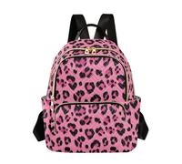 OWFKAY Zaino da donna con stampa leopardata rosa e ghepardo piccolo zaino per la scuola da viaggio antifurto casual, Ghepardo leopardo rosa, S, Zaino da donna