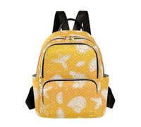 OWFKAY Zaino da donna con stella marina gialla e conchiglia, mini zaino per la scuola, da viaggio, antifurto, casual, Stella marina gialla, S, Zaino da donna