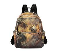 OWFKAY Zaino da donna con tigri cinesi drago piccolo zaino per la scuola mini borsa da viaggio antifurto casual, Tigri Drago Cinesi, M, Zaino da donna