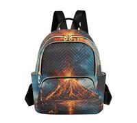 OWFKAY Zaino da donna vulcanico Eruption piccolo zaino da donna mini borsa da scuola borsa da viaggio antifurto casual, Eruzione vulcanica, M, Zaino da donna
