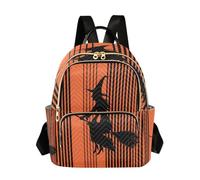 OWFKAY Zaino da scuola per ragazze e donne, per adolescenti, università, liceo, casual, piccolo, piccolo, borsa per libri, zainetto, zainetto, S Silhouette di una strega su una scopa, Silhouette di