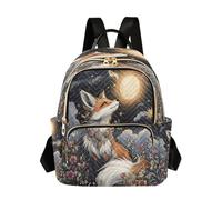 OWFKAY Zaino da scuola per ragazze e donne, per adolescenti, università, liceo, casual, piccolo, piccolo, borsa per libri, zaino da giorno, S A Beautiful Fox, Una Bella Volpe, S