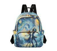 OWFKAY Zaino da scuola per ragazze e donne, per adolescenti, università, liceo, casual, piccolo, piccolo, borsa per libri, zaino S una coppia che balla starlist cielo, Una coppia che balla Starlist